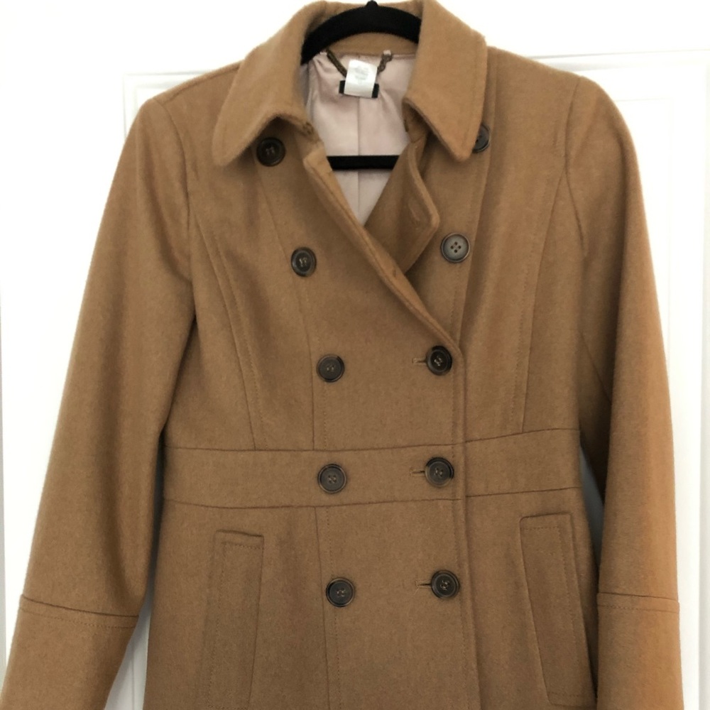 J Crew Tan Peacoat